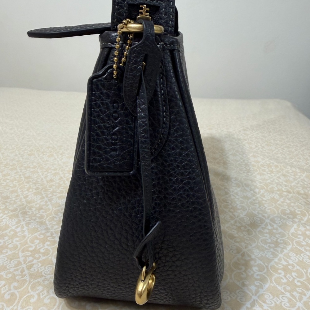 Coach Cary Black Pebbled Leather Crossbody - Picture 3 of 4